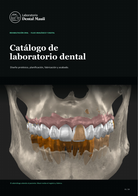 Portada del catálogo de Laboratorio Dental Mauii